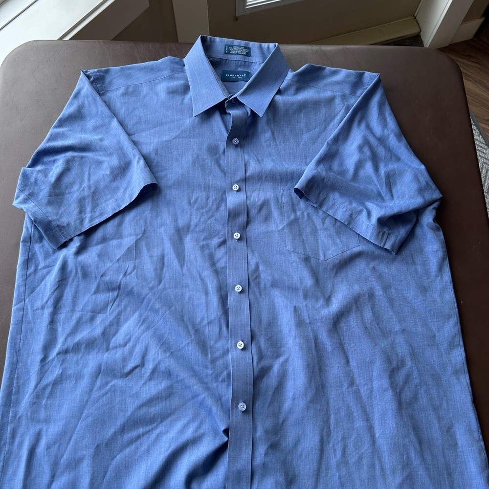 Towncraft Casual Blue Button Down Shirt